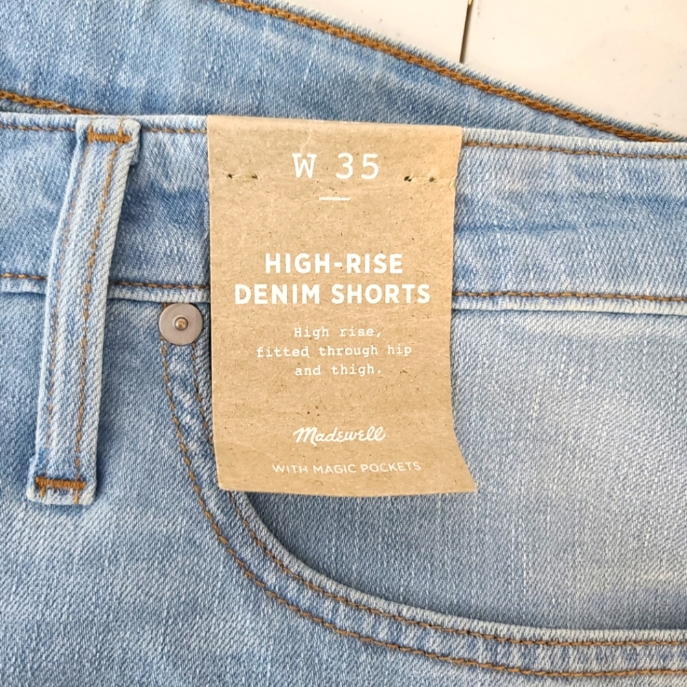 MADEWELL High Rise Denim Shortd Plus Size NEW - Picture 11 of 13